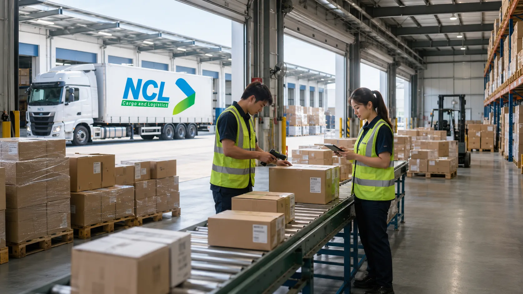 Cargo loading at NCL dock